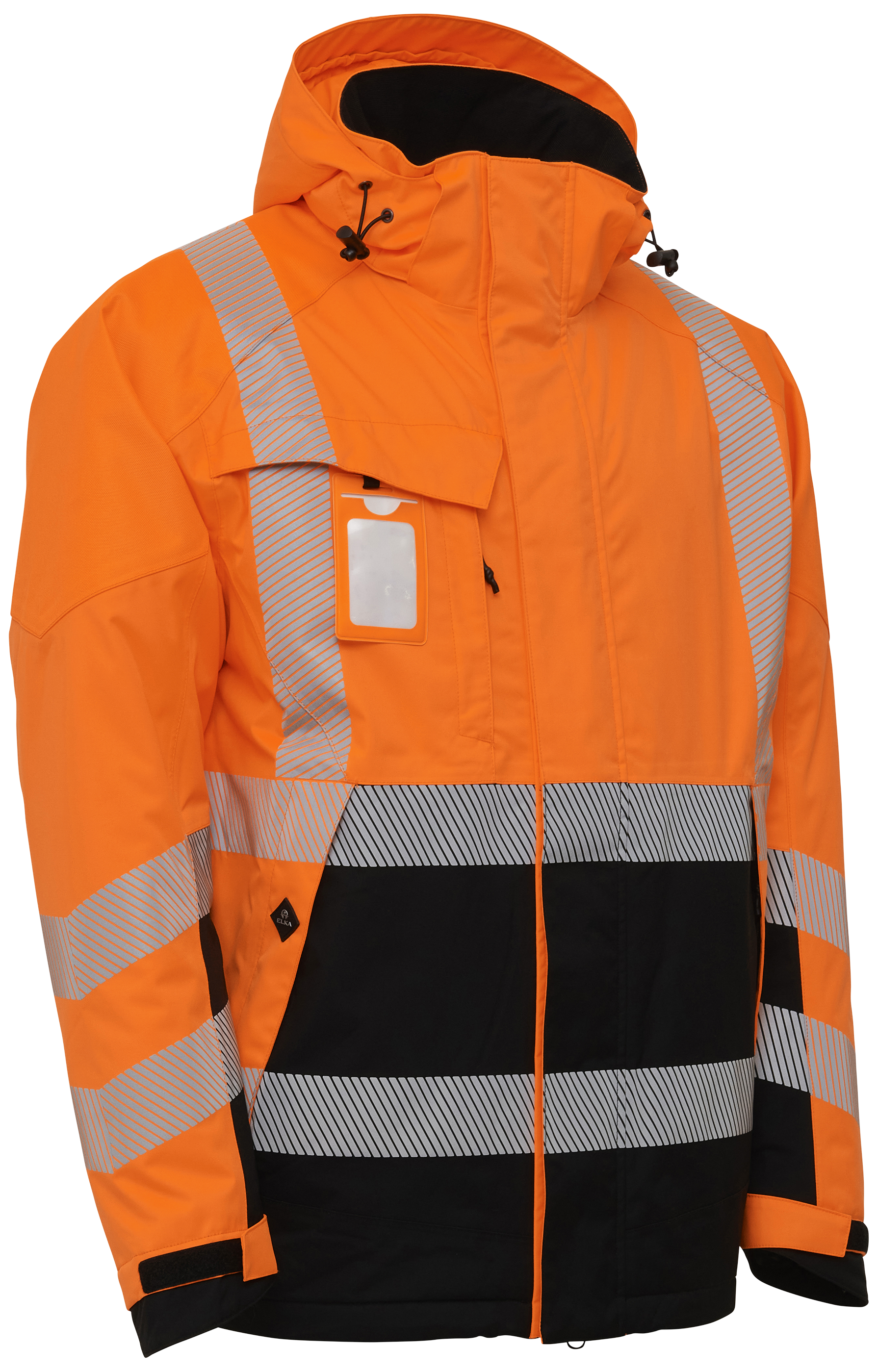 ELKA Synlighets vinterjakke stretch 186100R oransje/svart str. XS