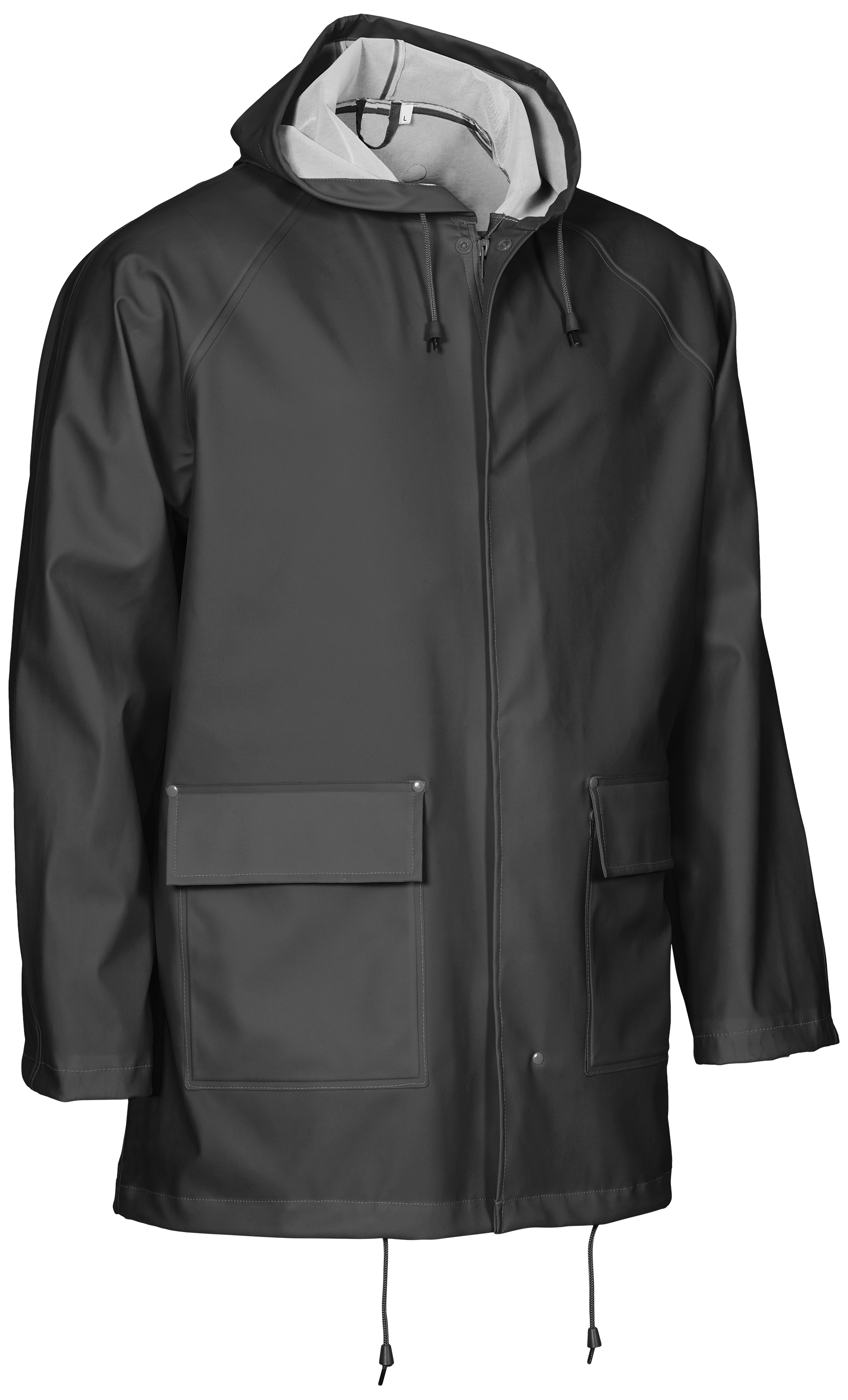 ELKA Regnjakke PU/PVC 306600 sort str. 4XL