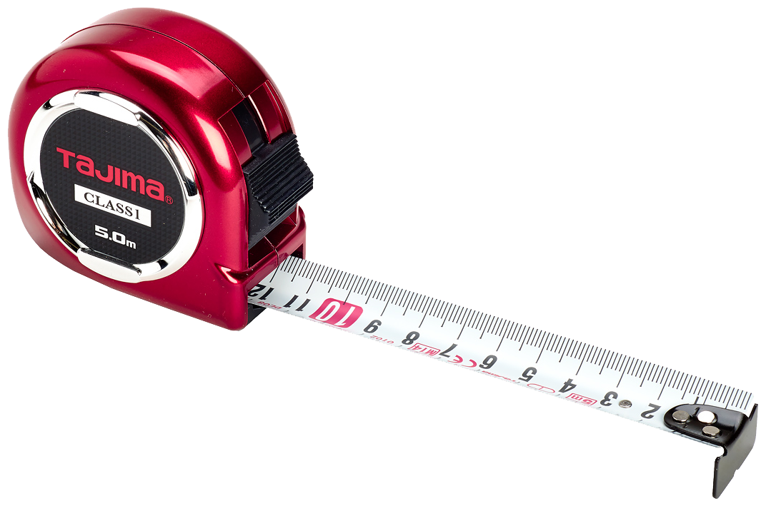 Tajima Hi-Lock båndmål rød kl.1 16 mmÃ3 mtr