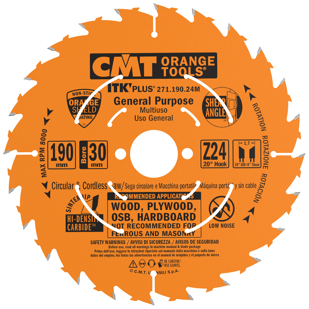 CMT Blad 190x1,7x30 Z24 W