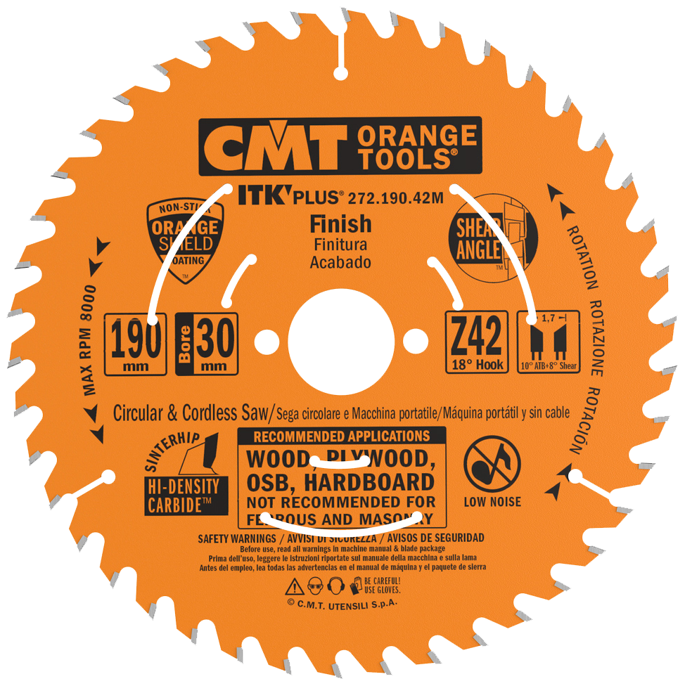 CMT Blad 190x1,7x30 Z42 W