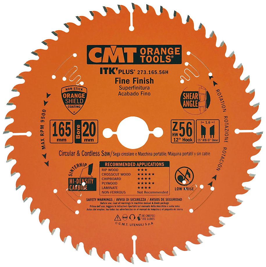 CMT Blad 165x1,6x20 Z56 W