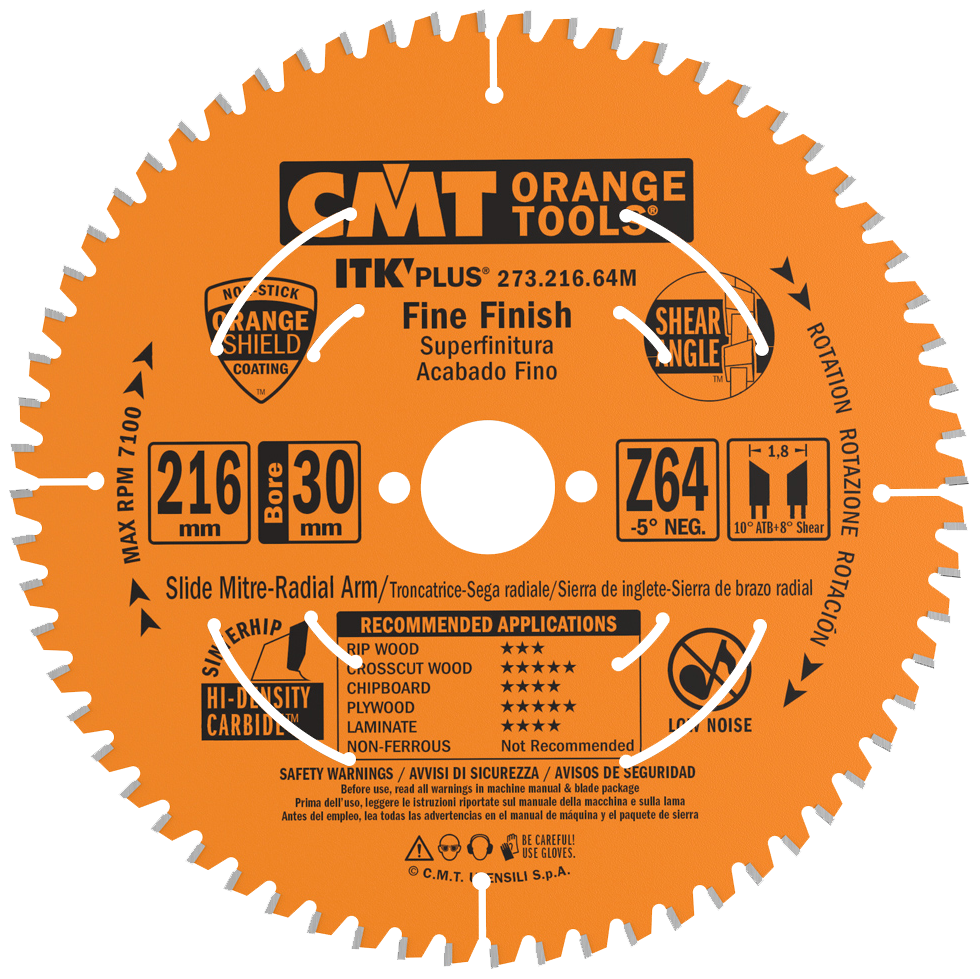 CMT Blad 216x1,8x30 Z64 W Neg