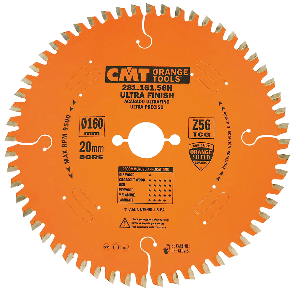 CMT Blad 160x2,2x20 Z56 TF Neg