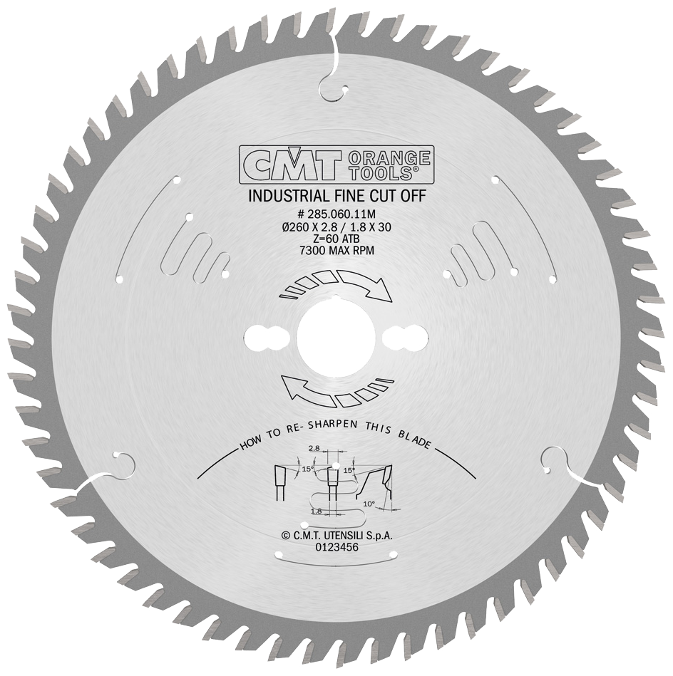 CMT Blad 260x2,8x30 Z60 W