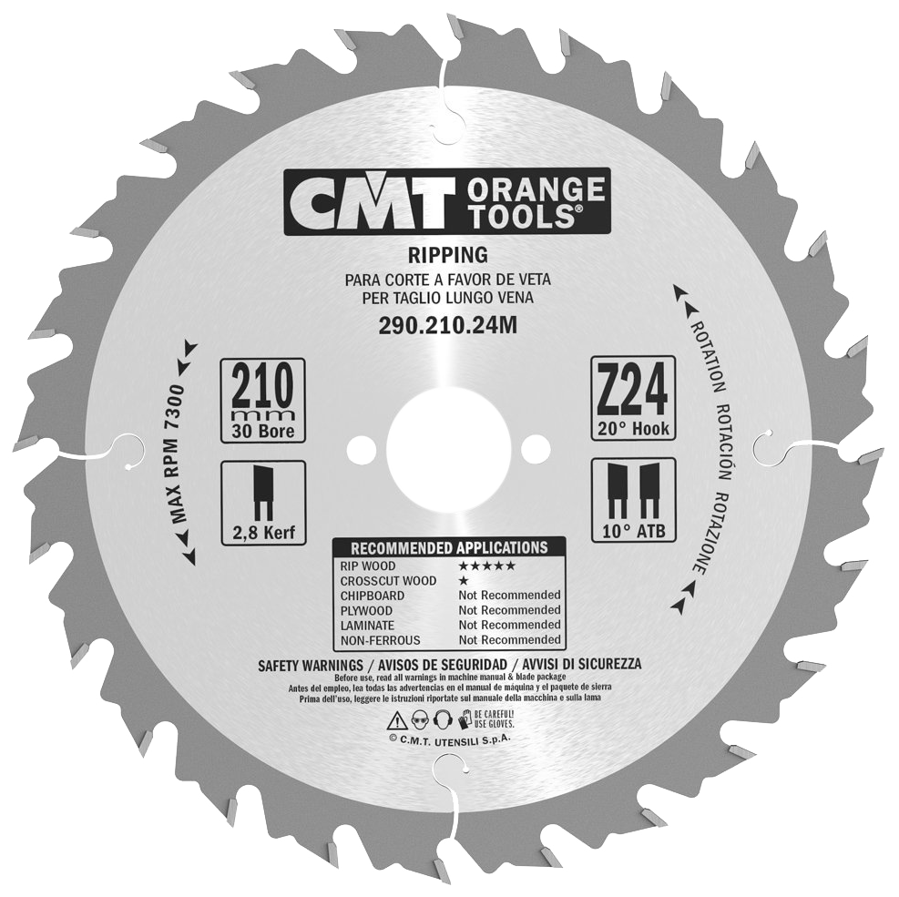 CMT Blad 210x2,8x30 Z24 W
