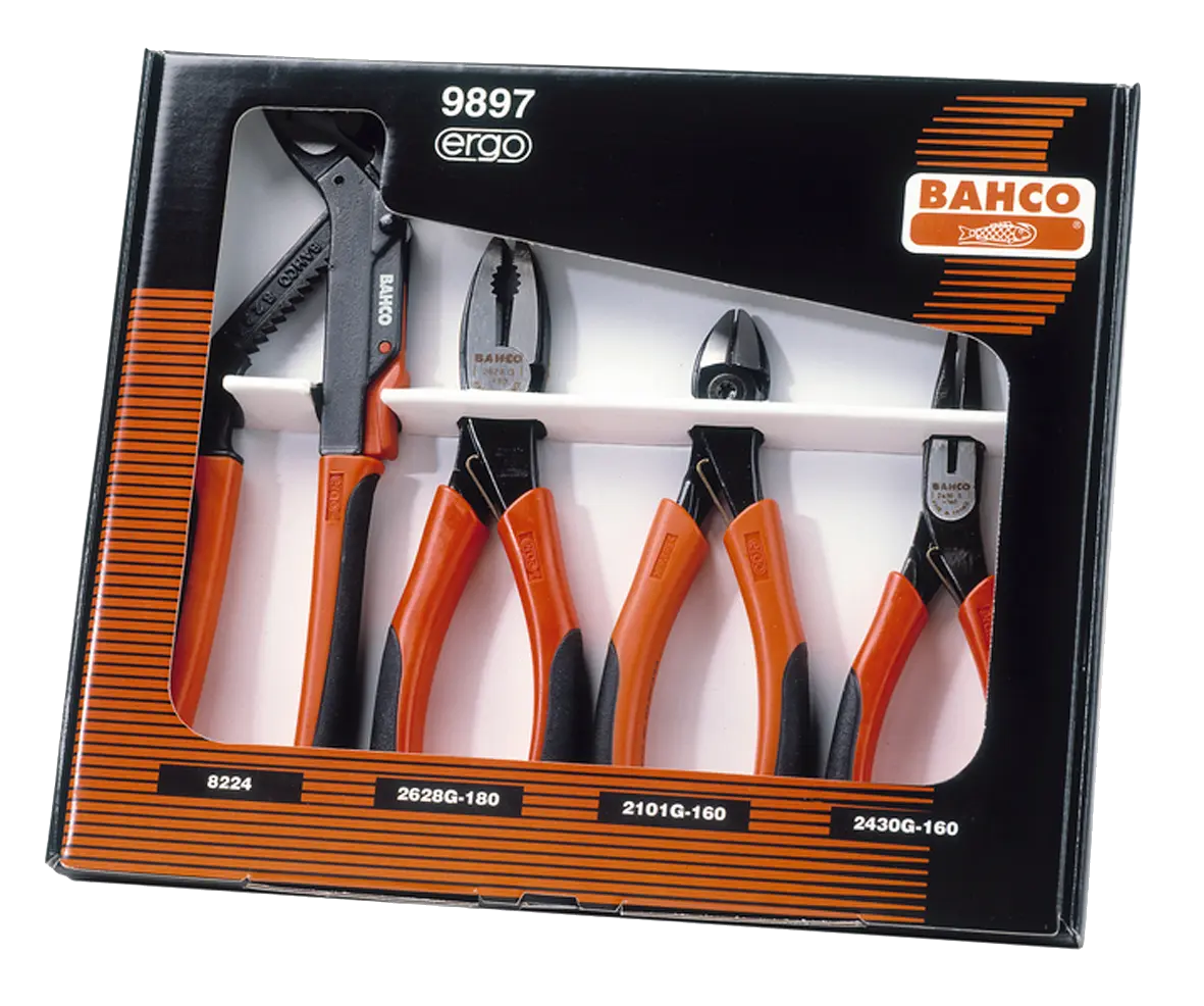 Bahco Ergo tangsett 9897 4 deler