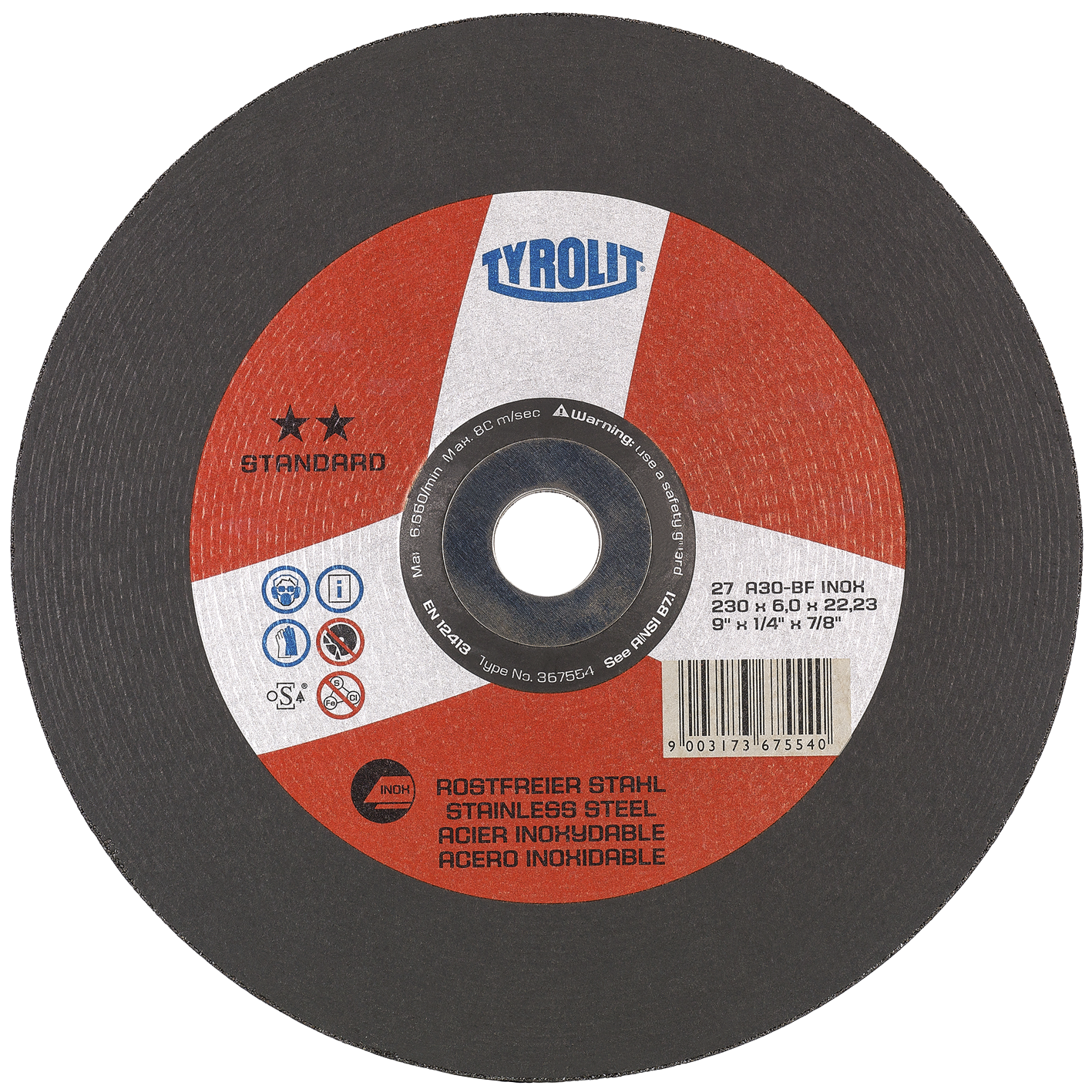 Tyrolit Skrubbskive Standard 27X ø125Ã6 A30R-BFinox