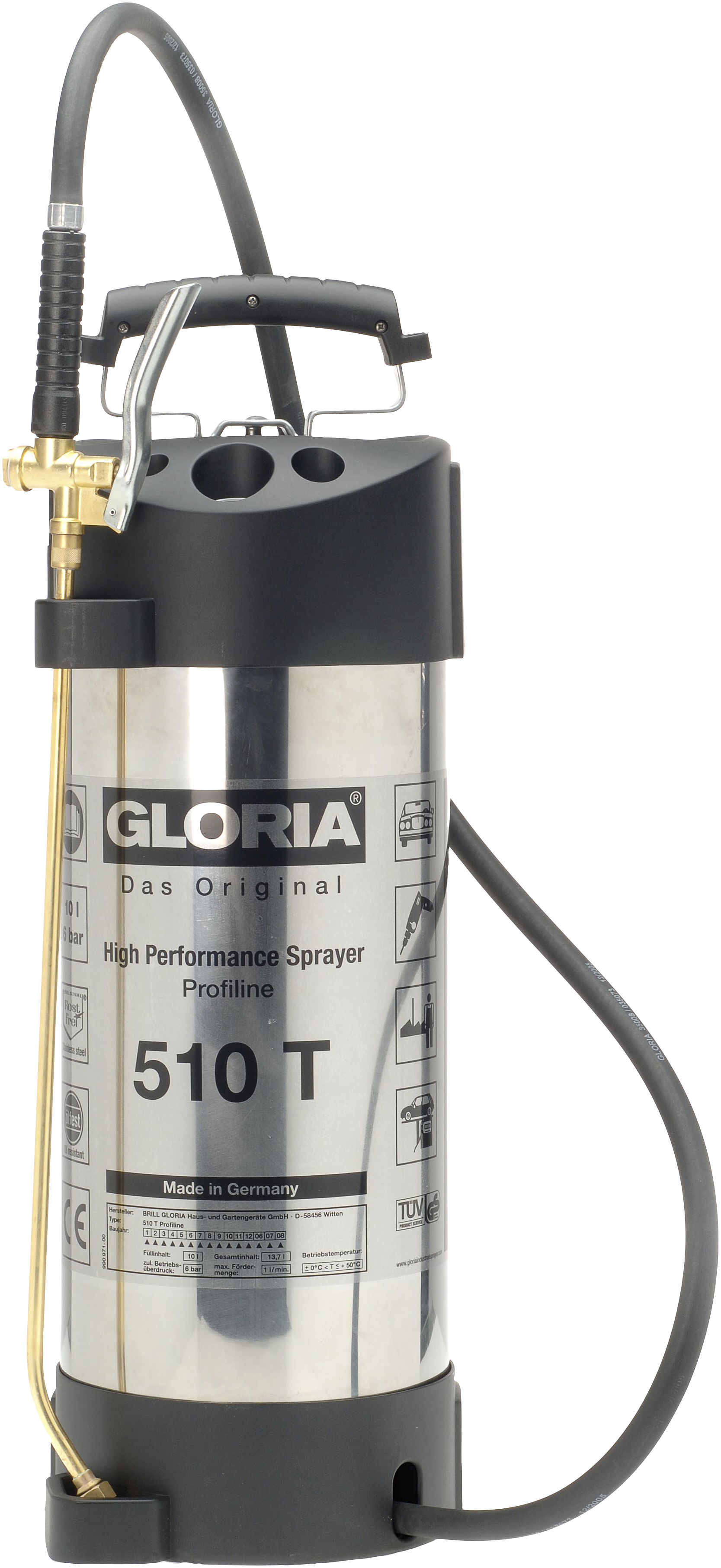 Gloria Gloria høytrykkssprøyte Profline 510T 10 ltr