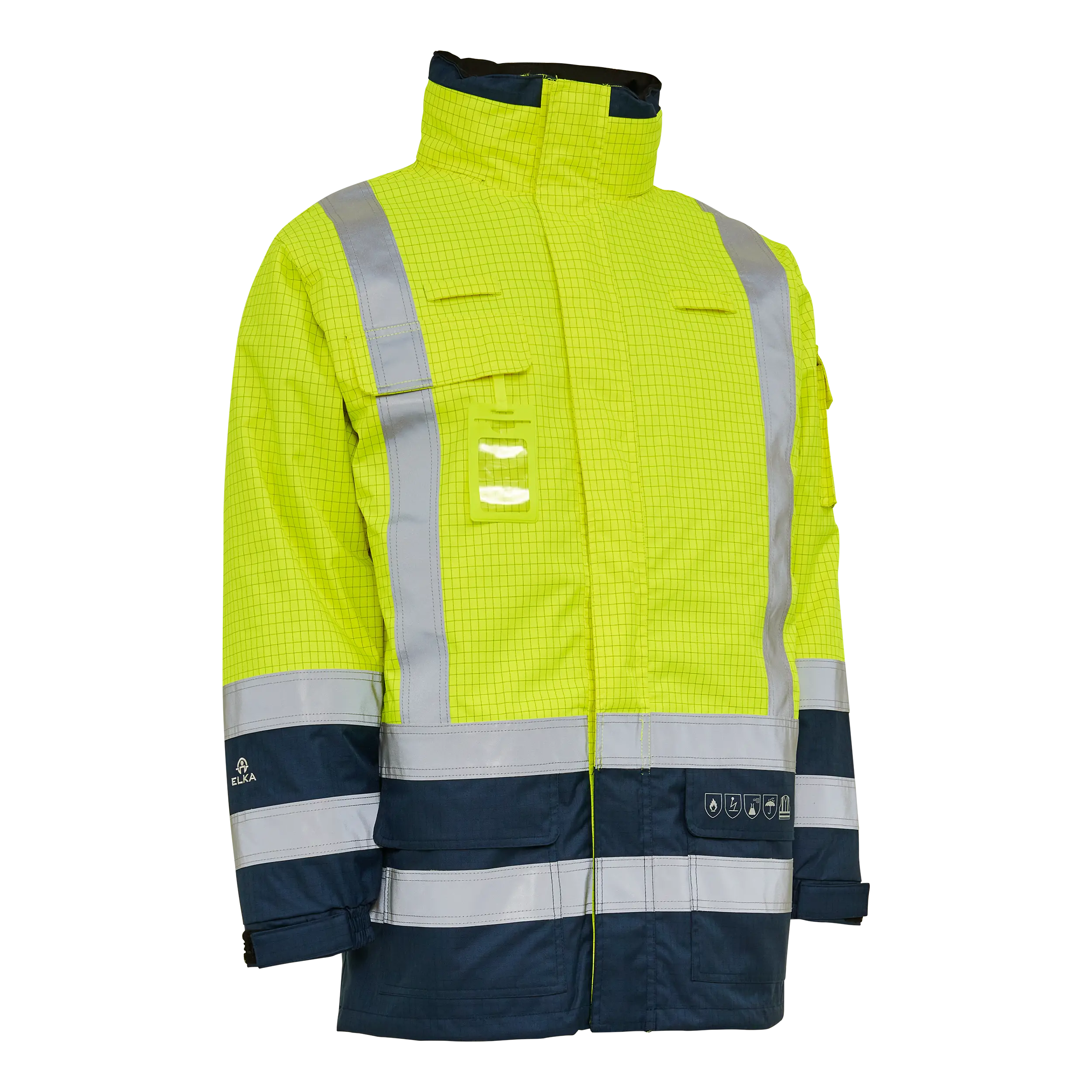 ELKA Securetech Multinorm Jakke - Fl. Gul/Marine - 5XL