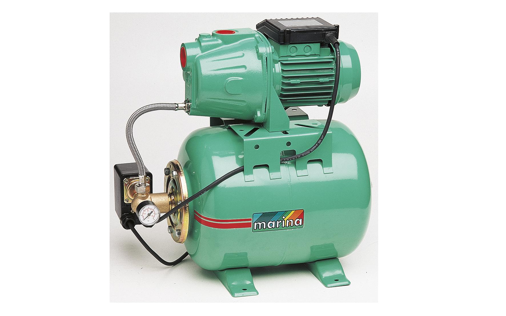 Folke Larsen Marina CAM 40/22 husvannverk, 230v, 1", 60 l/min løftehøyde 28 m, støpejernshus, 22 l. tank