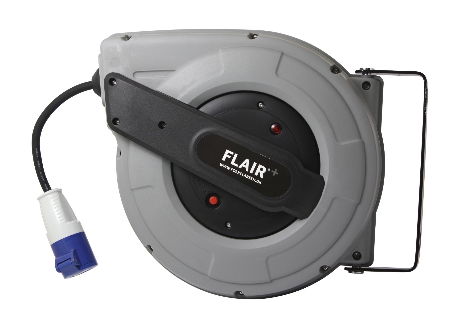 Folke Larsen Kabeloppruller FLAIR+ - 17 m, 3 x 2,5 mm2, 16 Amp. CEE stikk IP44