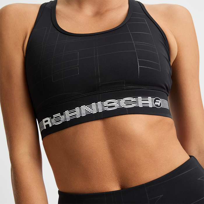 Röhnisch Emblem Emboss Sports-BH Svart