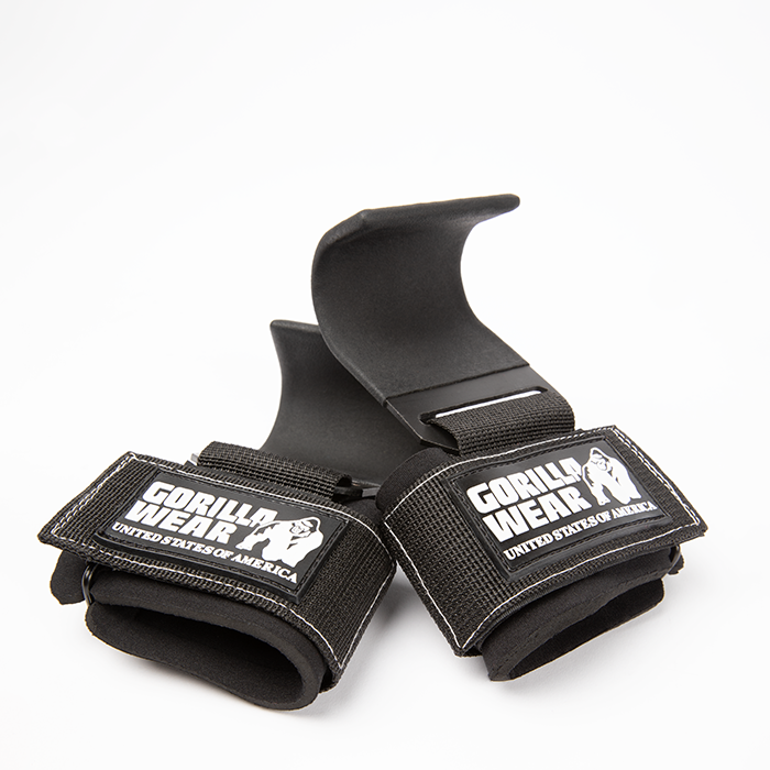 Gorilla Wear Gear Weight Lifting Hooks Svart/Hvit
