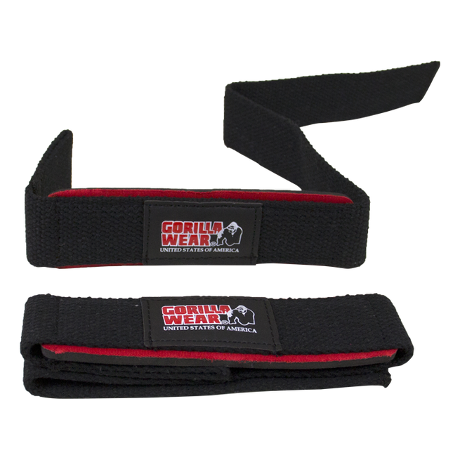 Gorilla Wear Gear Polstrede Lifting Straps Svart/Rød