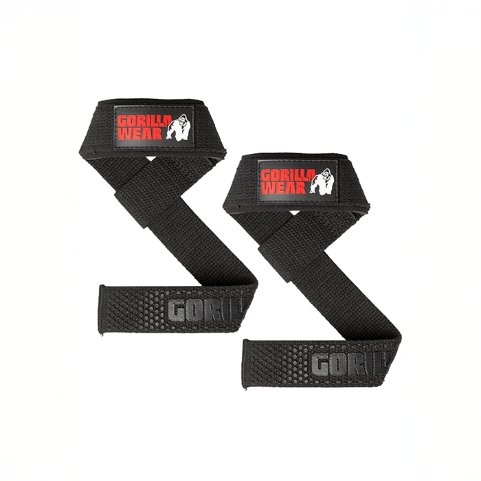 Gorilla Wear Padded Silicone Løftestropper Sort