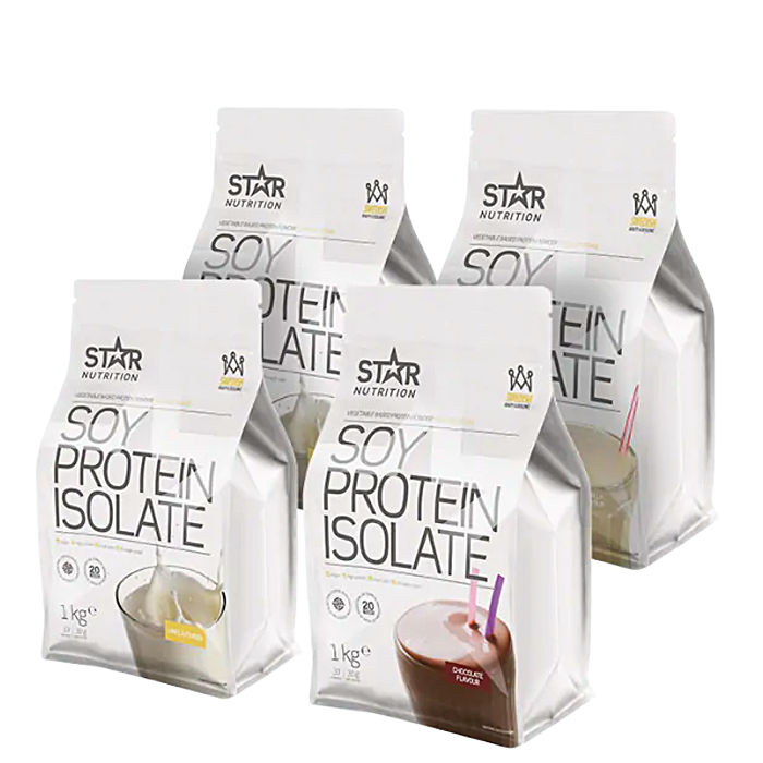 Star Nutrition Mix&Match: 4 x Soy Protein Isolate Soyaproteinisolat 1 kg