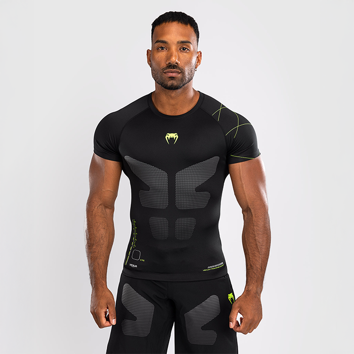 Venum Training Camp 4.0 Rashguard Kortermet Svart Grønn