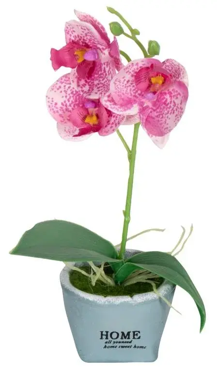 HOME-TEX Kunstig orkidé - Høyde på 26 cm - Flotte lilla blomster - Kunstig potteplante