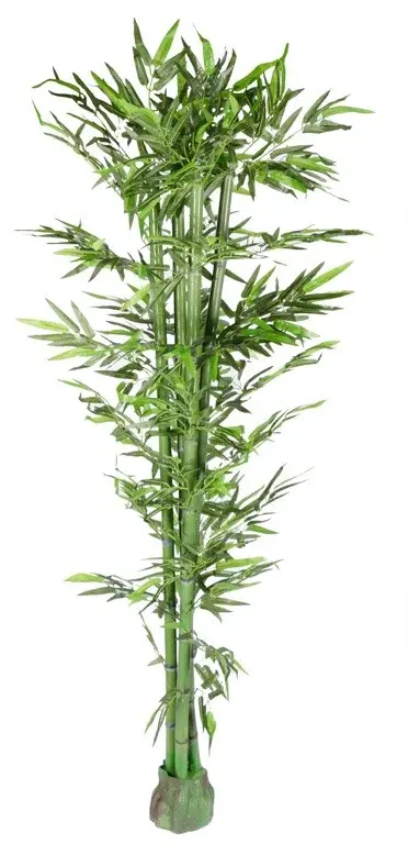 HOME-TEX Kunstig bambusplante - Høyde 180 cm - Fine, kraftige bambusrør - Kunstig tre