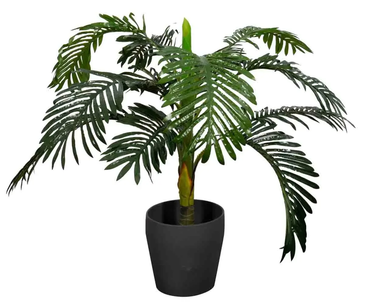 HOME-TEX Kunstig Encephalartos-plante - Høyde 110 cm - 1 stilk med grønne blader - Kunstig gulvplante