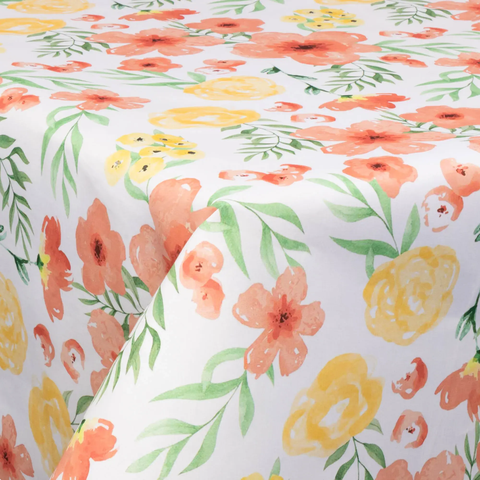 Borg Living Tekstil voksduk med akrylbelegg - 30 meter på rull - Big flower multi - 140 cm bred tekstilduk