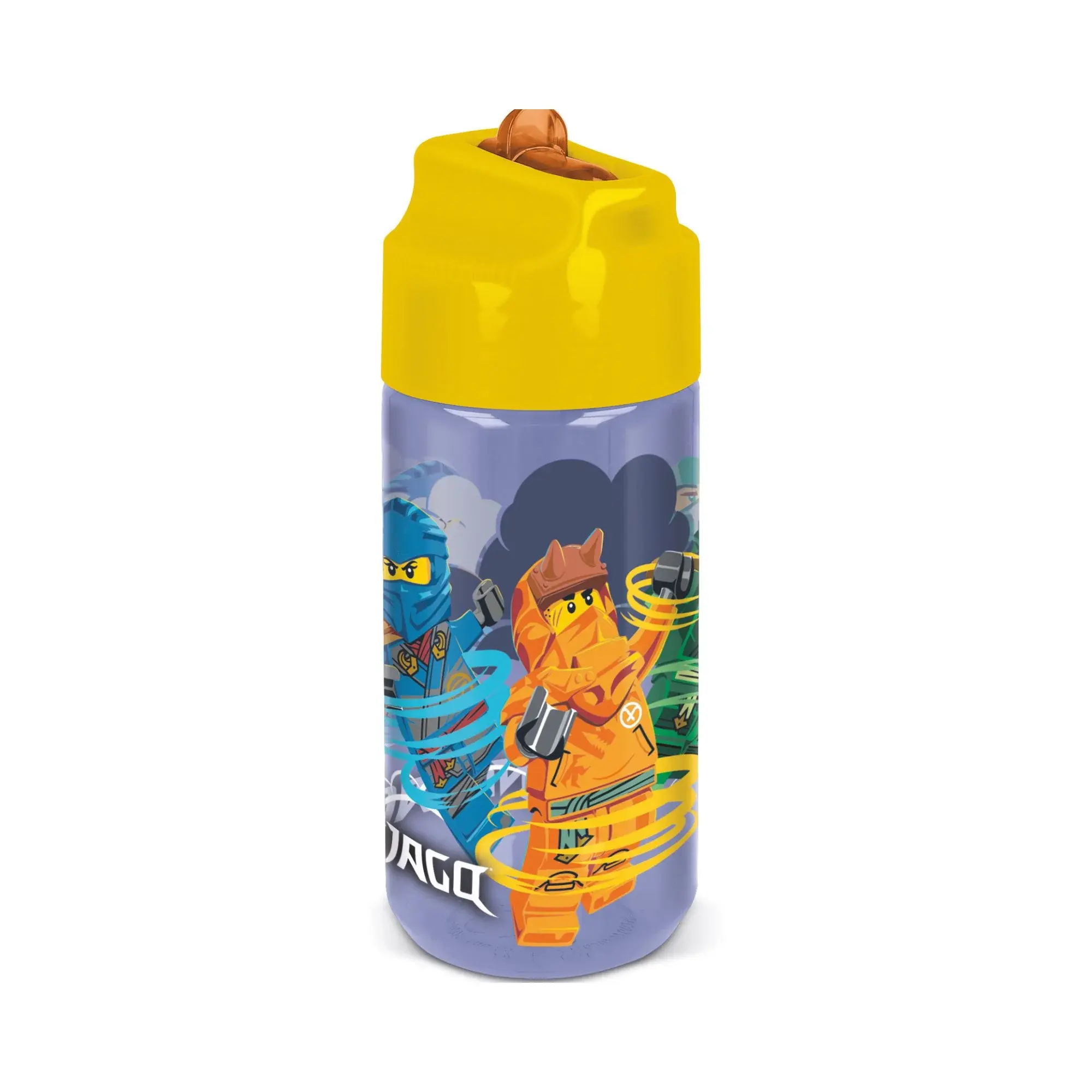 Licens Lego Ninjago drikkeflaske - Vannflaske med flipptut og sugerør