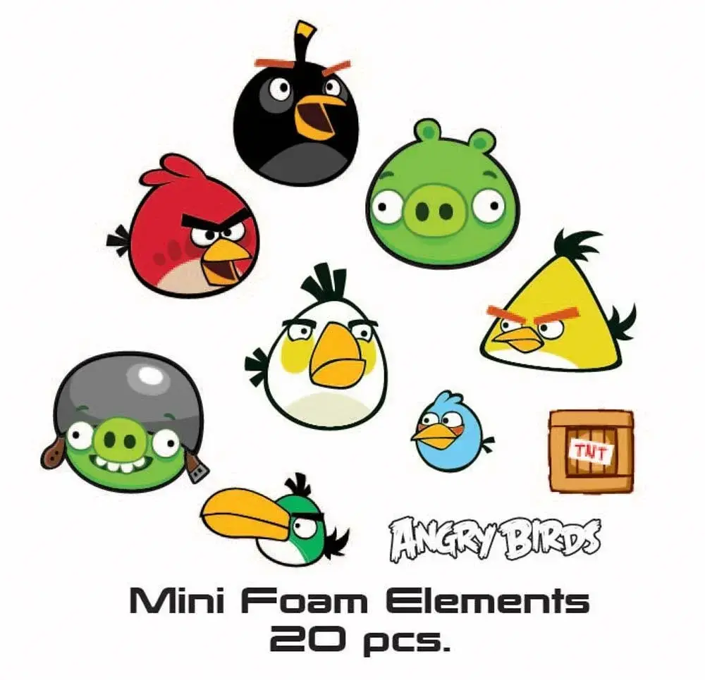 HOME-TEX Wallstickers - Angry Birds - 20 forskjellige - 3D-effekt