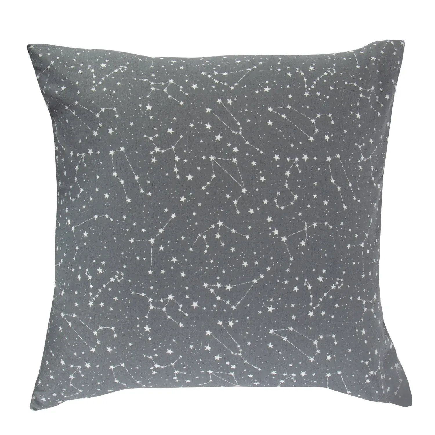 Borg Living Putetrekk 60x63 cm - 100% bomull - Zodiac grey - Vendbart med stjerner