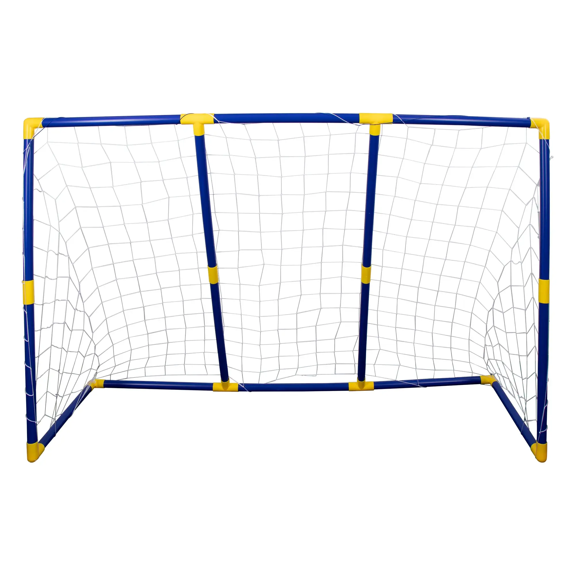 HOME-TEX Stort fotballmål i hardplast 209 x 142 cm - Inkl. ball og pumpe - Enkel å montere 2 i 1 1 stort eller 2 små mål