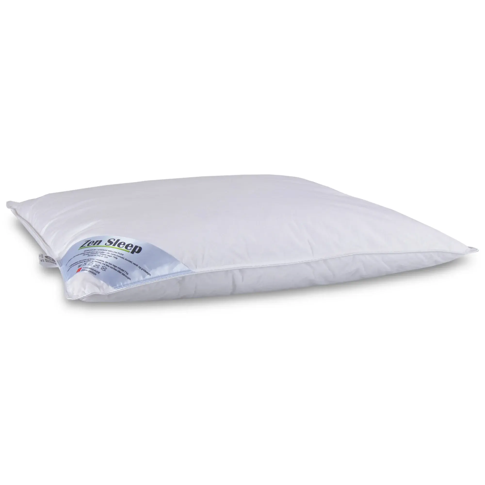 Zen Sleep Dunpute 60x63 cm - Medium hodepute med moskusdun - 1-kammers pute - Zen Sleep