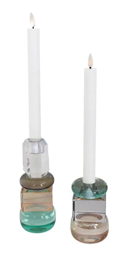 HOME-TEX LED kronelys - 2 stk. - 25 cm. - 3D flamme - LED stearinlys