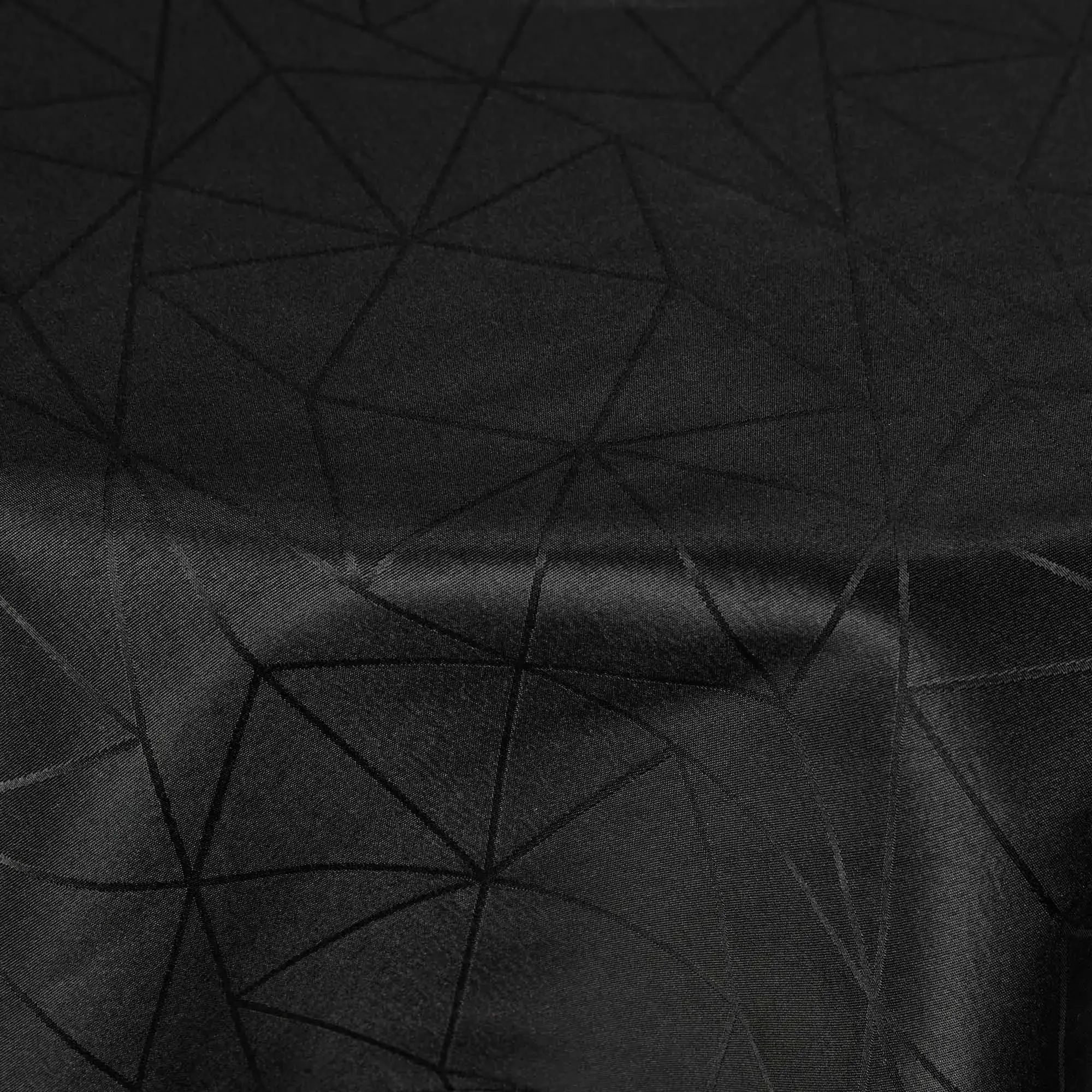 Nordstrand Home Rund duk - Ø140 cm - Sort duk - Jacquardvevd duk - Eksklusiv festduk