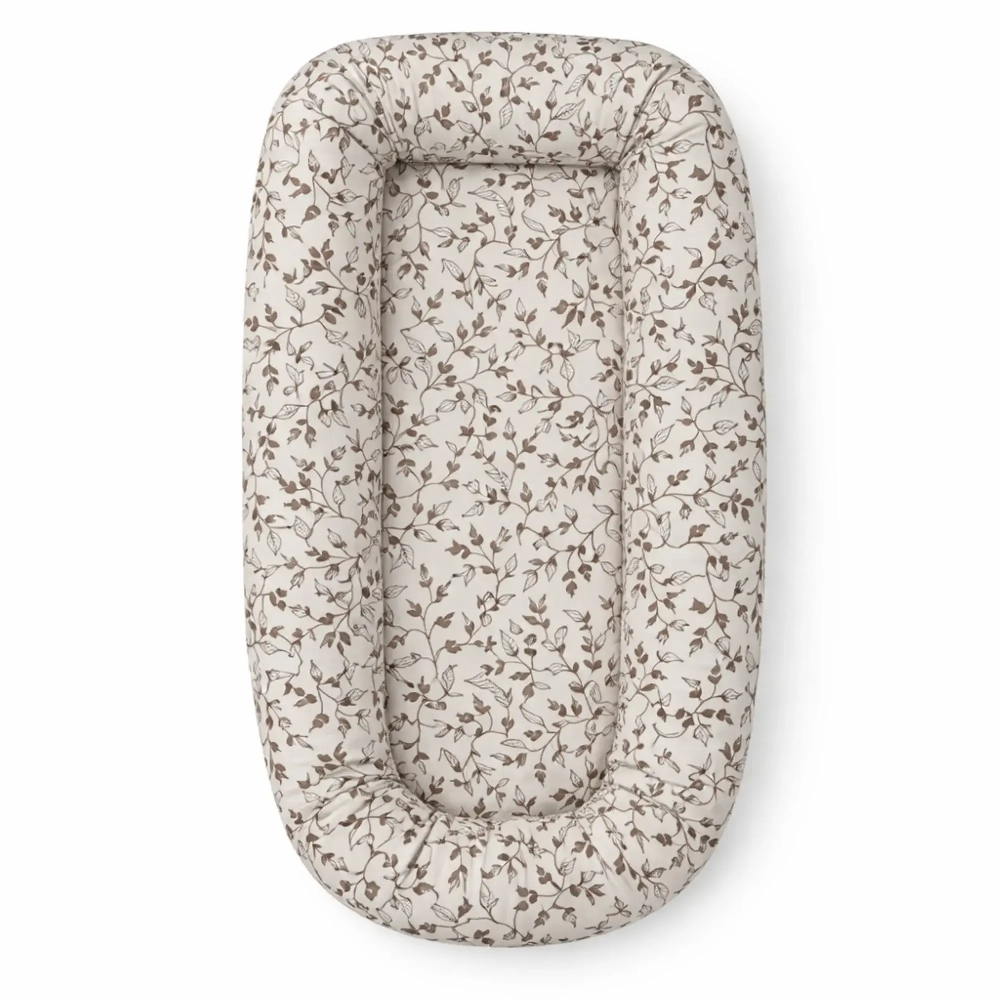 Nordstrand Home Babynest - 82x46x15 cm - Beige med blader
