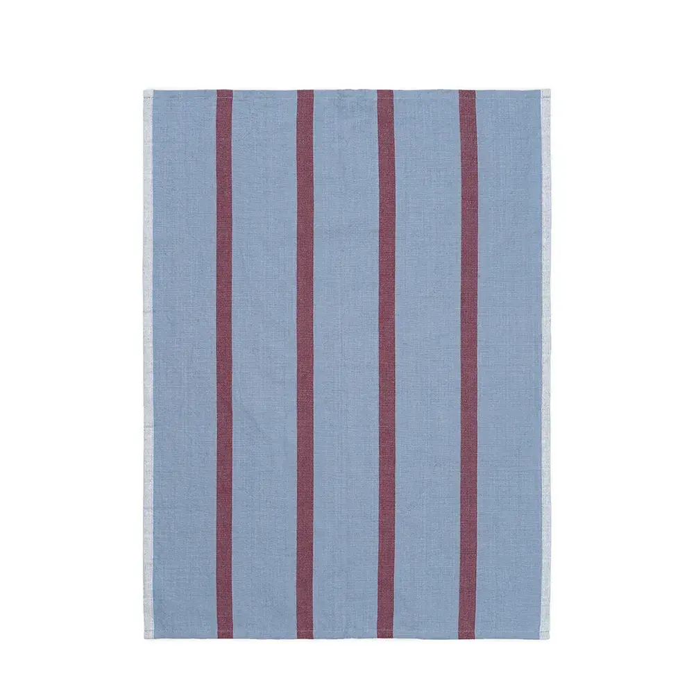 Ferm Living Ferm Living, Kjøkkenhåndkle Hale Faded Blue/Burgundy