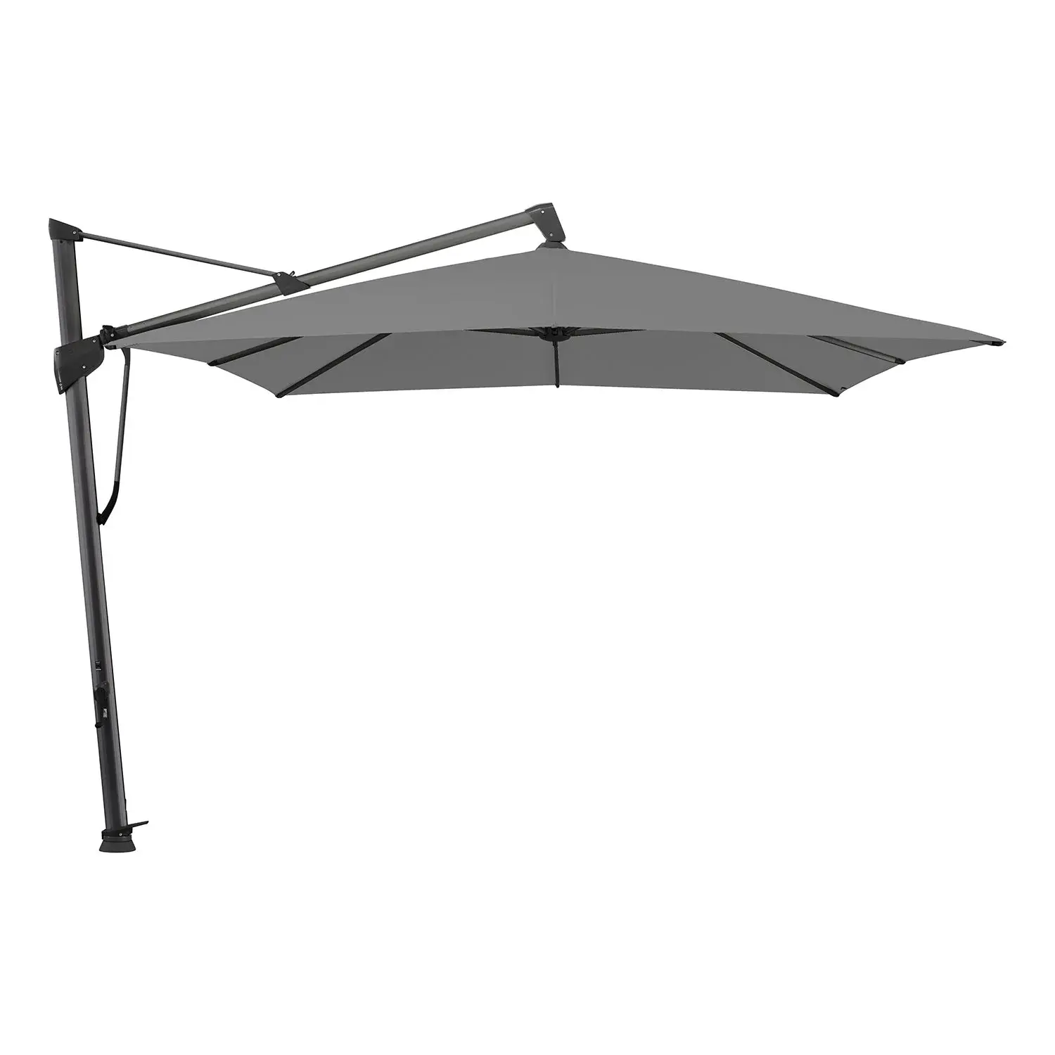 Glatz Glatz, Sombrano S+ fritthengende parasoll 300 x 300 cm kat.4 antrasitt aluminium/420 Smoke Glatz