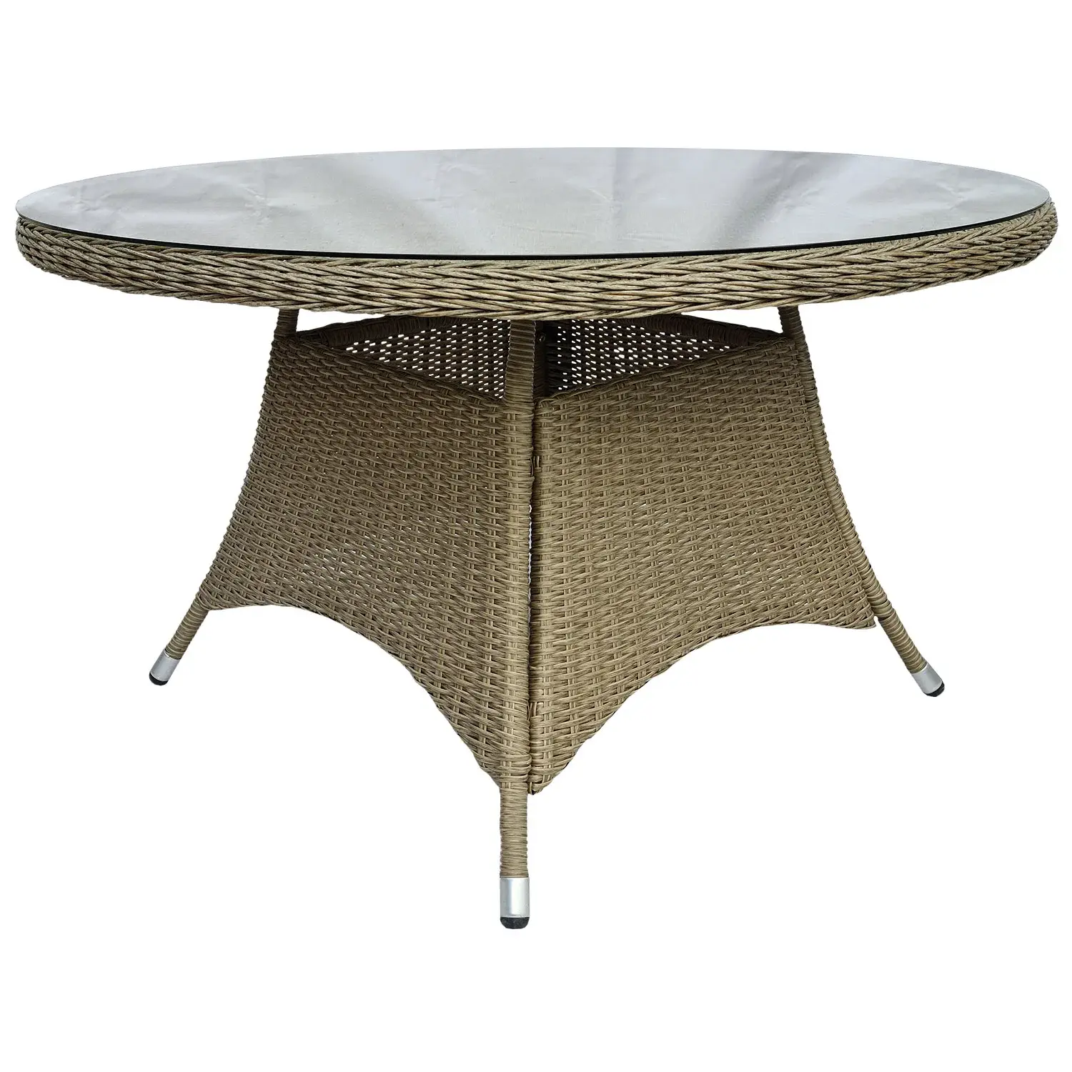 Brafab Brafab, Hornbrook spisebord 150 cm beige kunstrotting Inkl.glass Brafab