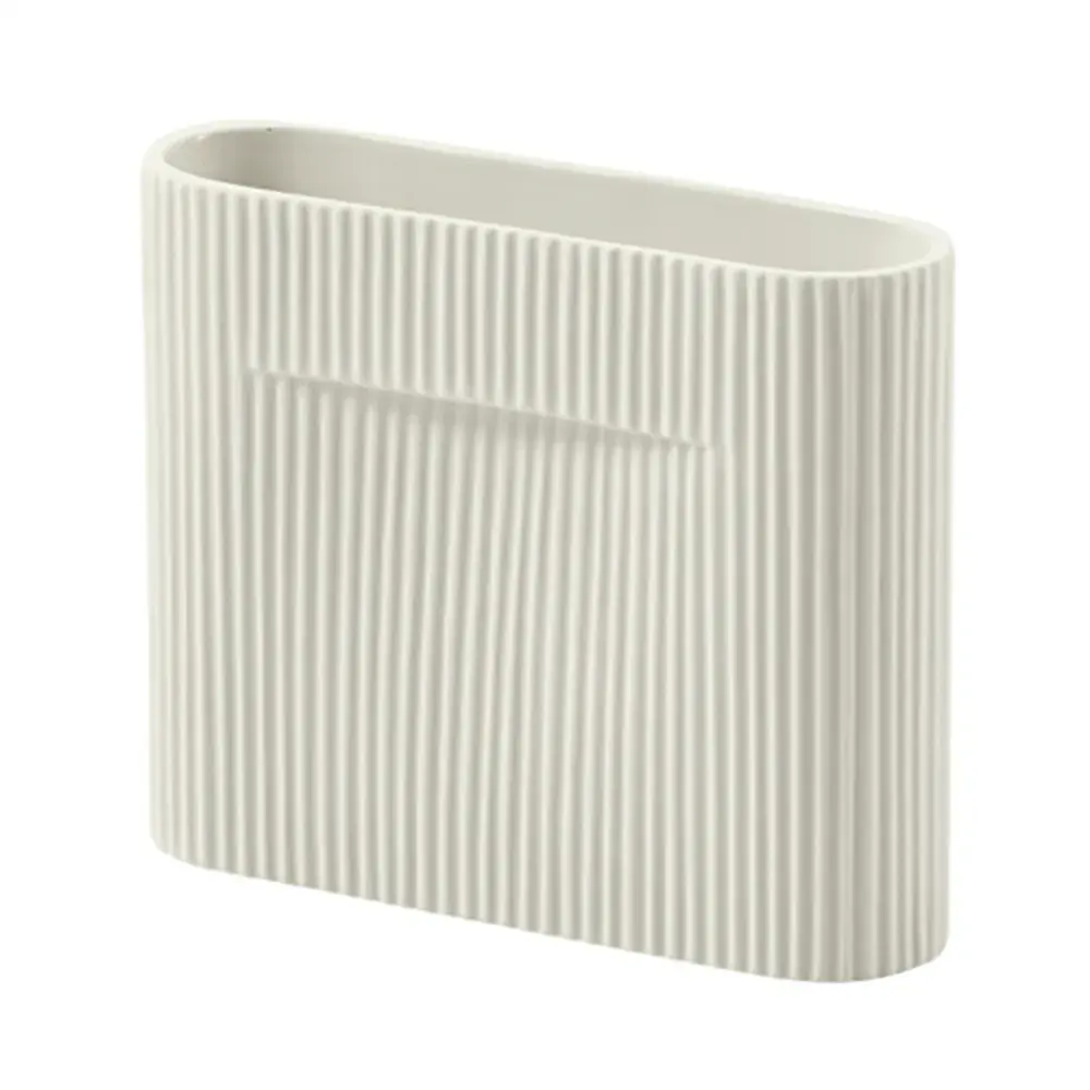 Muuto Muuto, Ridge Vase H: 16,5 cm Off White
