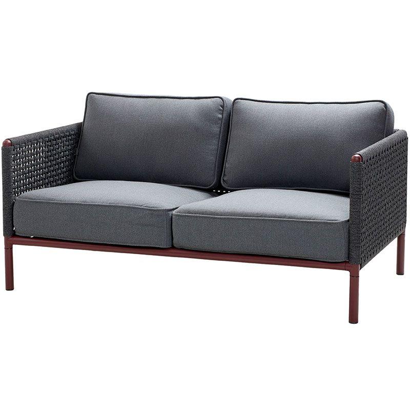 Cane-line Cane-line, Encore 2-seters sofa Grey / Bordeaux