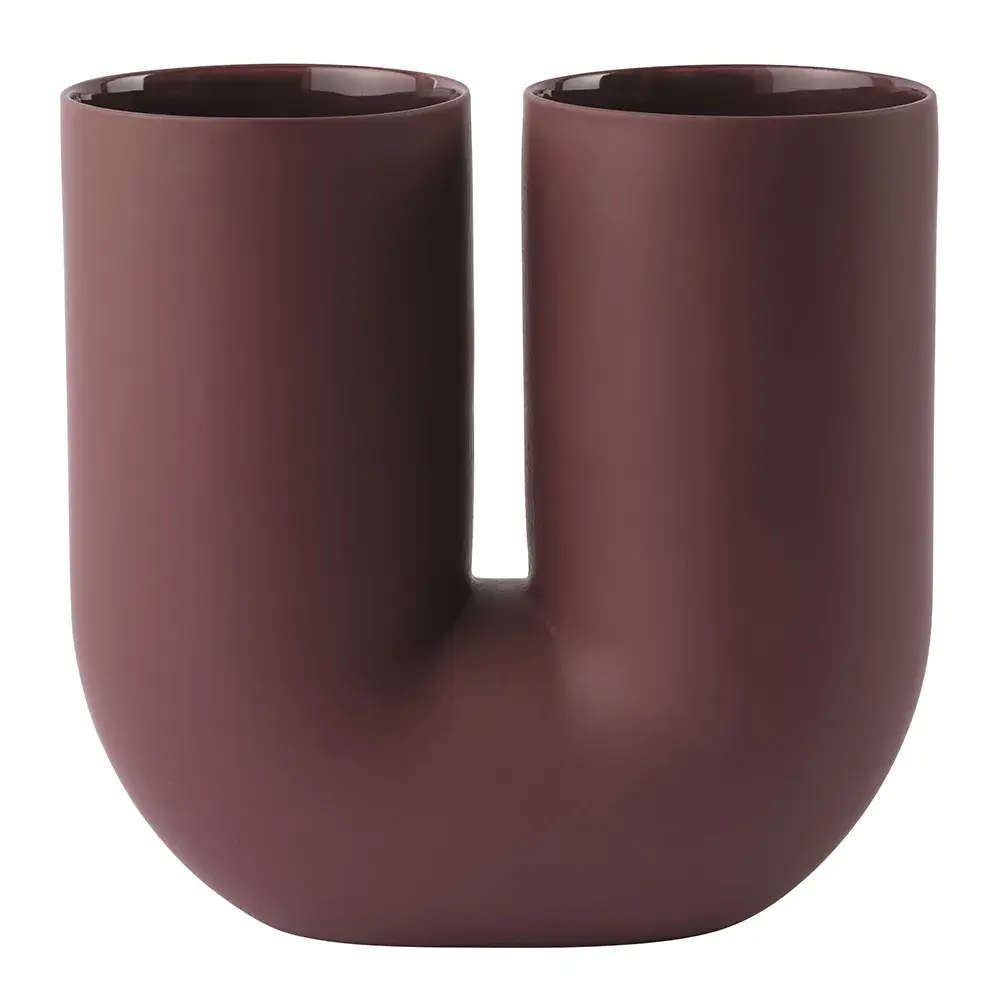 Muuto Muuto, Kink Vase H: 26 cm - Dyp rød