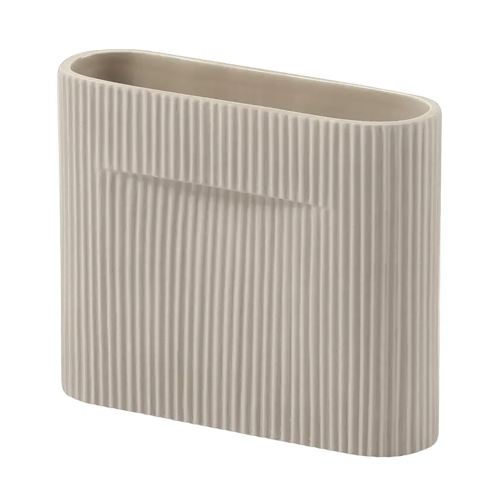 Muuto Muuto, Ridge Vase H: 16,5 cm Beige