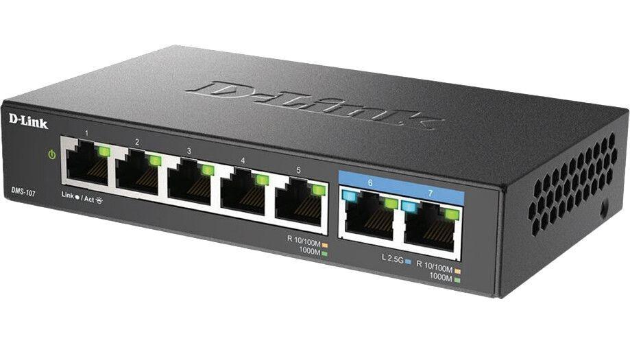 D-Link D-Link 7-portars Omanagerad Multi-Gigabit Switch