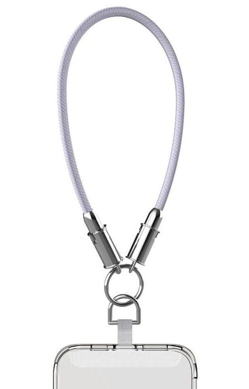 Devia Devia USB-C til USB-C lanyard-kabel - Lilla 30 cm