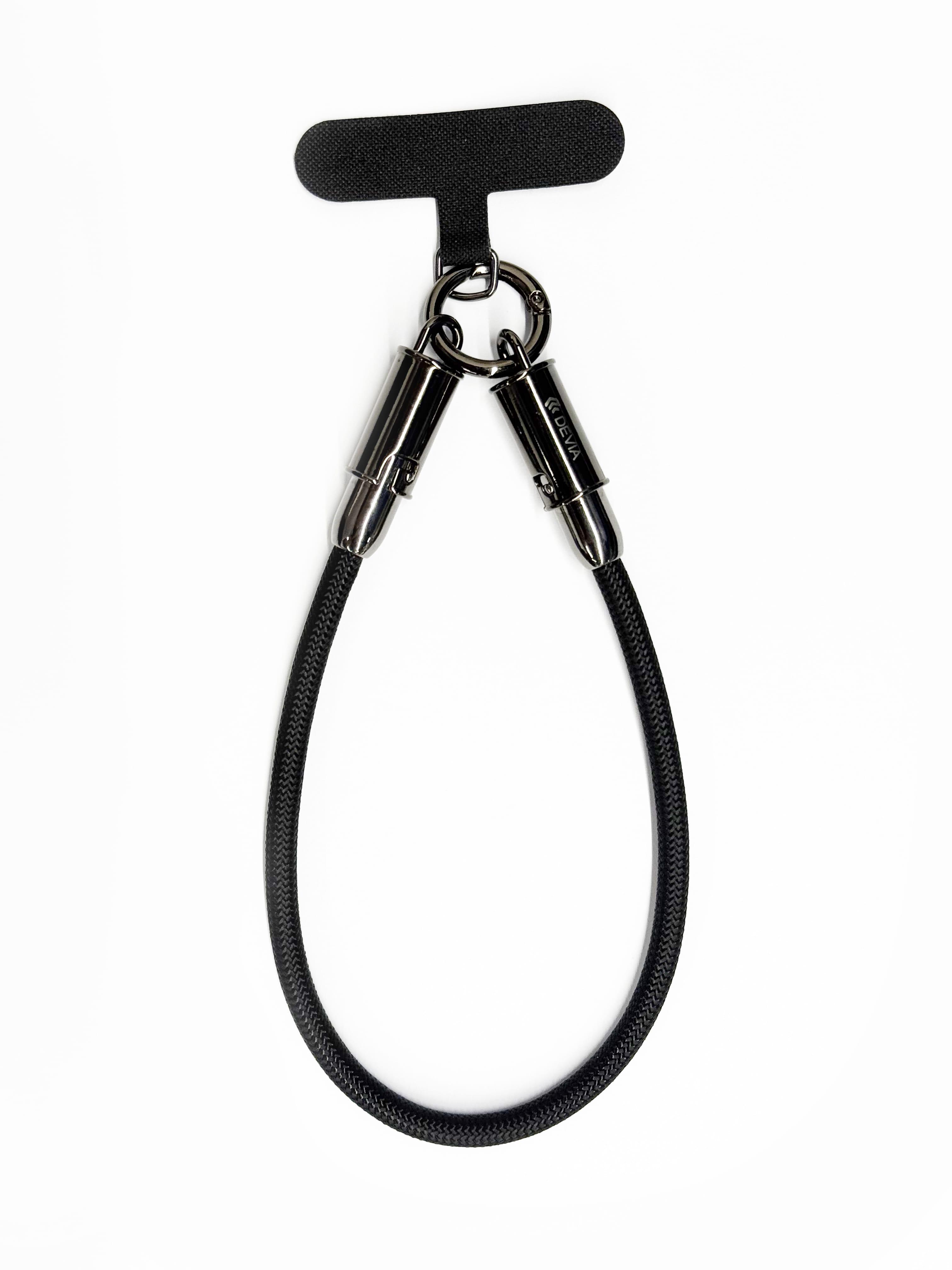 Devia Devia USB-C til USB-C lanyard-kabel - Svart 30 cm
