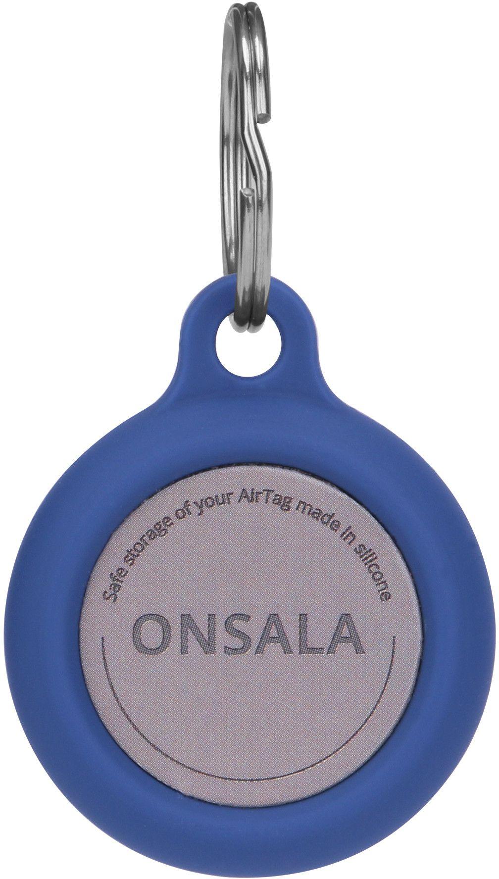 Onsala silikonholder med nøkkelring (AirTag) - Blå