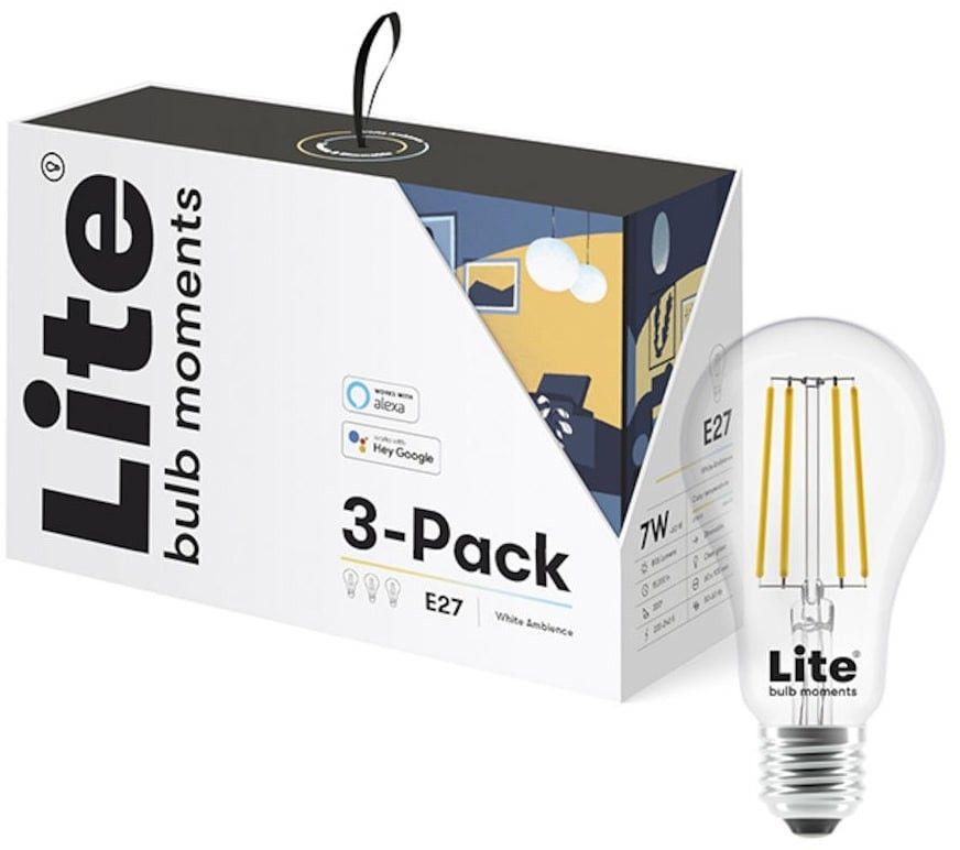 Lite Bulb Moments Lite Bulb Moments White Ambience E27 filamentlampe - 3 -pakning
