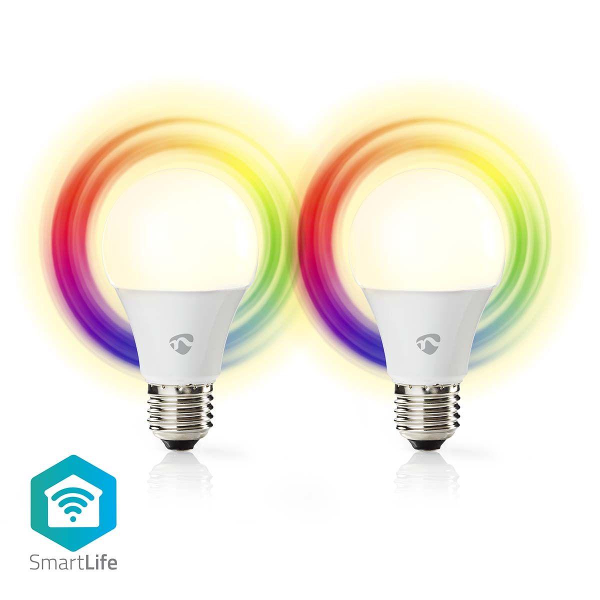 Nedis Nedis SmartLife Wi-Fi Smart RGB-pære E27 9W - 2-pack