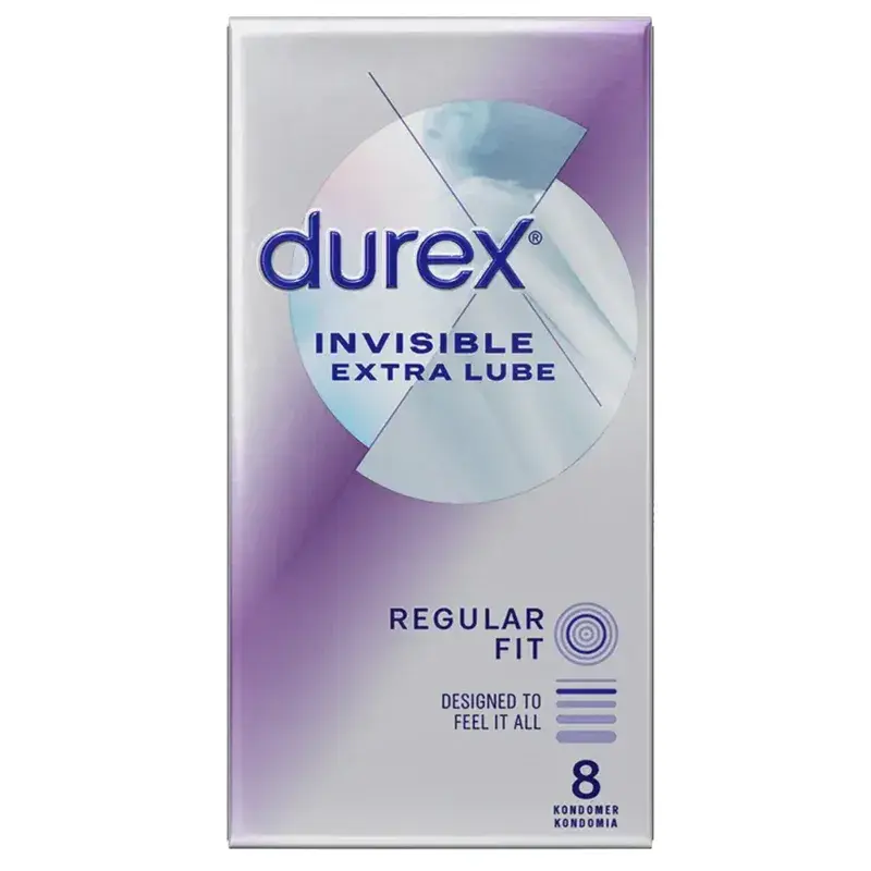 Durex Durex Invisible Extra Lube 8-pack