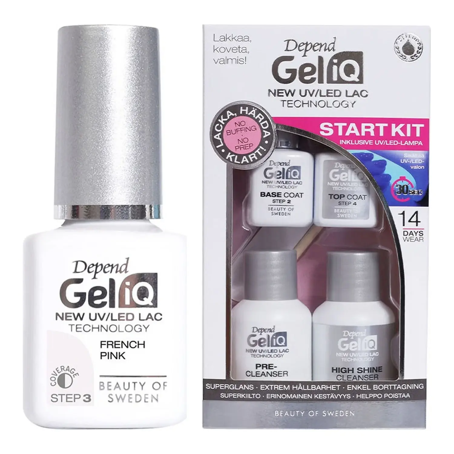 Depend Depend French Pink Gel Manicure Starter Kit Gel Polish 5 ml & Start Kit