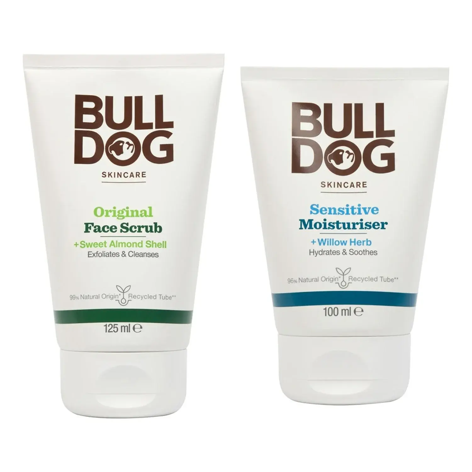Bulldog Bulldog Exfoliate & Hydrate Essentials Face Scrub 125 ml & Moisturiser 100 ml - 225 ml